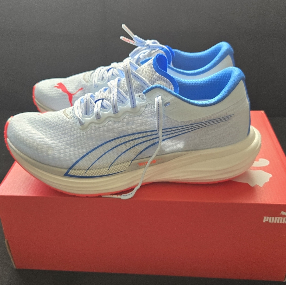 Puma Icy Blue and Fire Orchid Deviate Nitro 2 Women's Sneakers